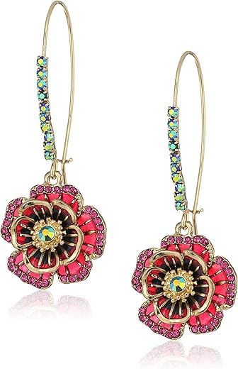 Betsey Johnson Rose Dangle Earring Color