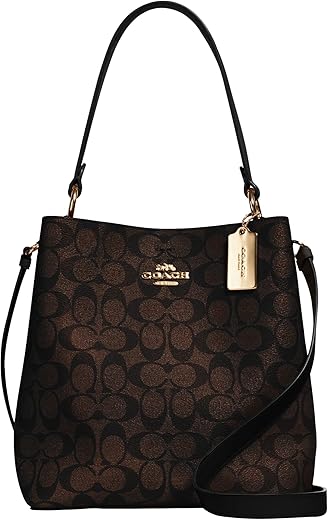 Coach Town Bucket Bag, Brown Black