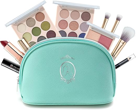 Color Nymph All In One Makeup Kit, Makeup Gift Set For Beginners Teenager Girls With Eyeshadow Palette Blush Lipstick Lip Pencil Eye Pencil Brush Mascara Portable Bag