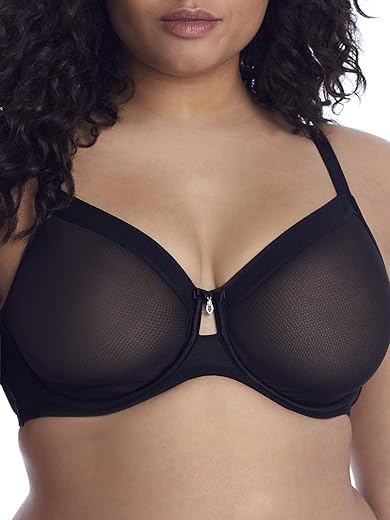 Curvy Couture Women'S Sheer Mesh Full Coverage Unlined Underwire, Sexy Supportive Plus Size