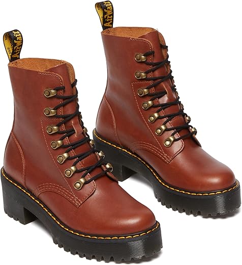 Dr. Martens Women'S Leona Leather Heeled Boot Fashion