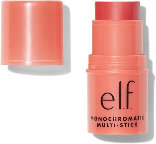 E.l.f. Monochromatic Multi Stick, Travel-Sized Luxuriously Creamy &Amp; Blendable Color For Eyes, Lips &Amp; Cheeks, Vegan &Amp; Cruelty-Free, Glimmering Guava, 0.17 Oz