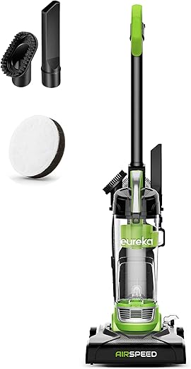 Eureka Powerful Bagless Upright Carpet And Floor Airspeed Ultra-Lightweight Vacuum Cleaner, W/Replacement Filter, Green