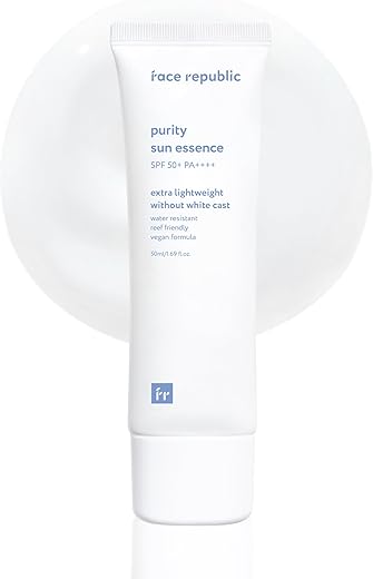 Face Republic Purity Sun Essence 50Ml | Spf50+ Pa++++ | Vegan Certified Water Resistant | Reef Safe | No White Cast | Non-Sticky | Cruelty-Free