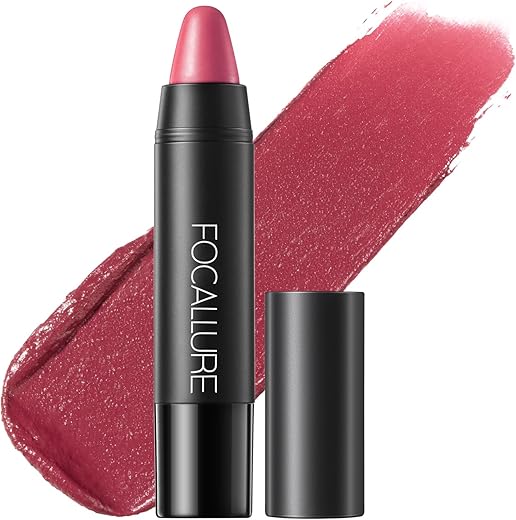 Focallure Ultra Chic Matte Lipstick,Rich Vitamin E Lip Crayon,Lightweight Matte Color Without Drying Or Fading,Long Lasting Waterproof Lips Makeup,Studded Kiss