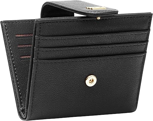 Geead Small Wallets For Women Slim Bifold Credit Card Holder Minimalist Zipper Coin Pocket