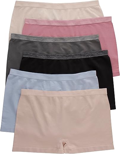 Hanes Women'S Seamless Underwear Pack, Comfort Flex Fit Bikini Boyshort Or Thong Panties, 6-Pack