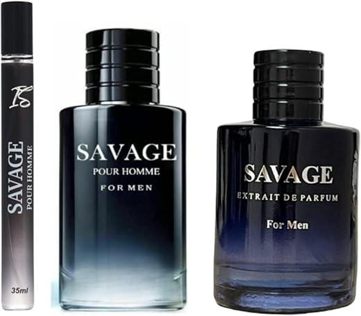 Inspire Scents Savage Extrait De Parfum Spray For Men - 3.4 Oz + Travel Spray, Warm Masculine Scent For Daily Use, Casual Men'S Cologne, 3.4Oz/100Ml (Pack Of 3)