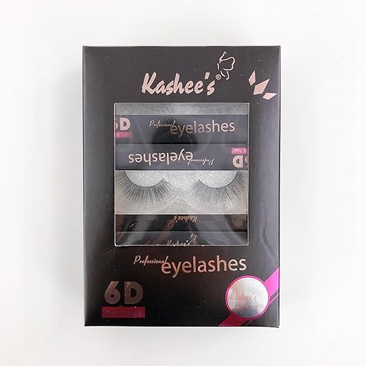 Kashee'S Eyelashes 6 Pairs In One Adhesive Included, Black