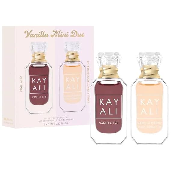 Kayali Mini Vanilla Perfume Duo Set 2 X 5 Ml (Vanilla Candy Rock Sugar 42 Eau De Parfum And Vanilla 28 Eau De Parfum) + Nest Ny Sicilian Tangerine Body Cream, 30 Ml