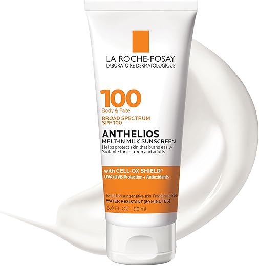 La Roche-Posay Anthelios Melt-In Milk Sunscreen Spf 100 | Sunscreen For Body &Amp; Face | Broad Spectrum Spf + Antioxidants | Oil Free Sunscreen Lotion | For Sun Sensitive Skin | Oxybenzone Free