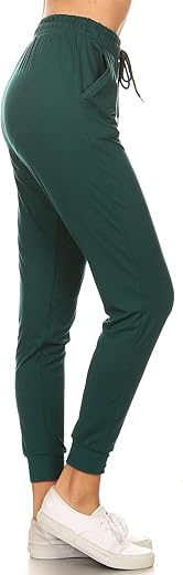 Leggings Depot Women'S Relaxed-Fit Jogger Track Cuff Sweatpants With Pockets For Yoga, Workout