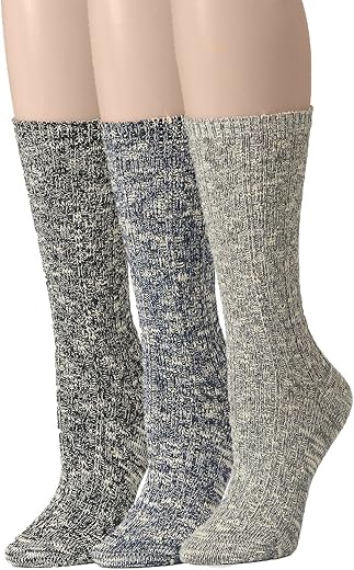 Leotruny Women'S Slouch Vintage Knit Cotton Boot Socks