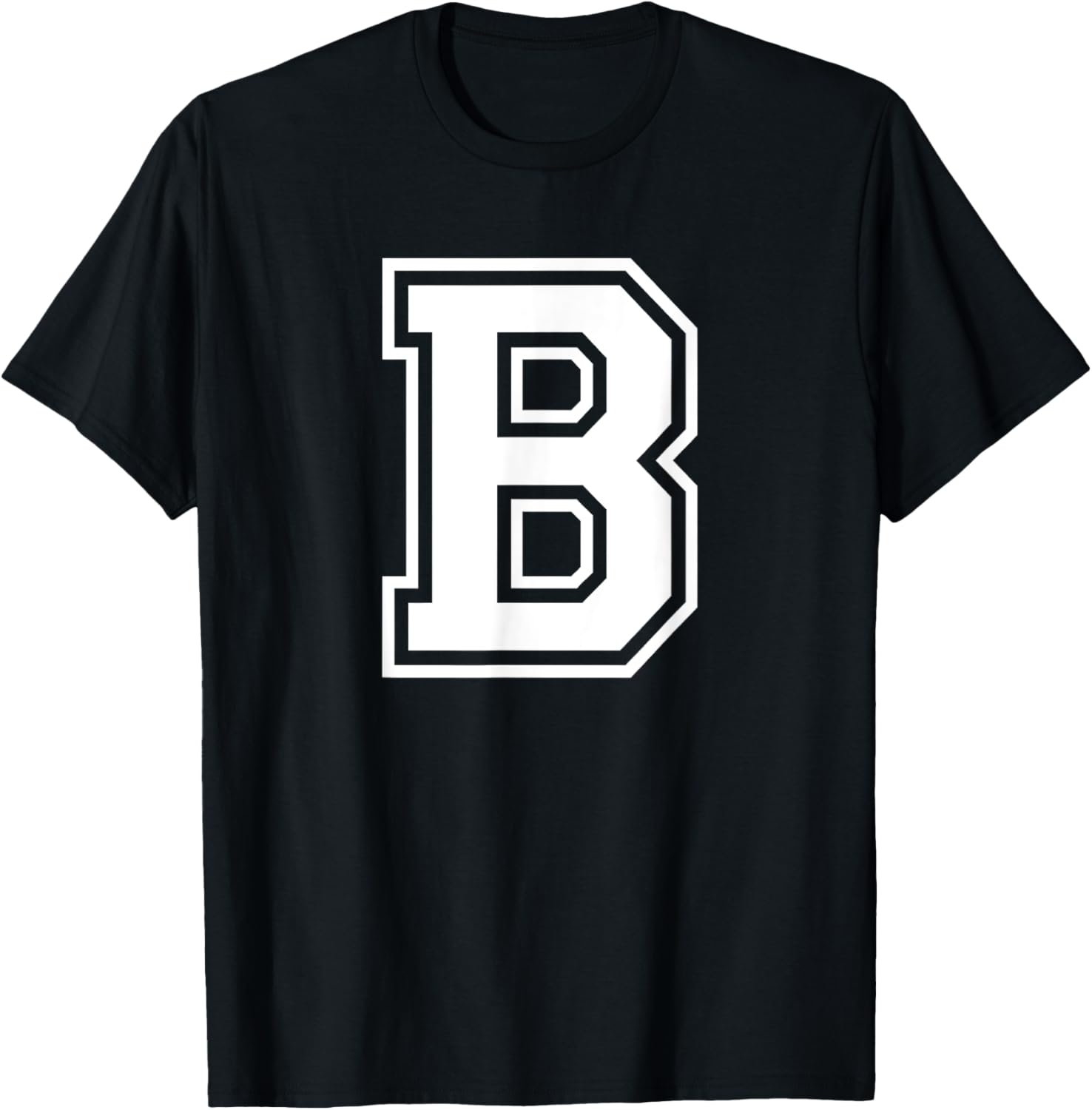 Letter B Name Initial Varsity Alphabet Monogram T-Shirt