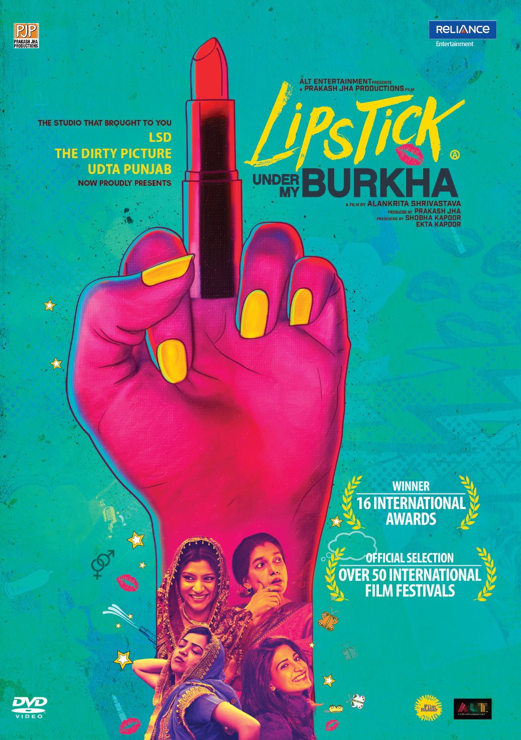 Lipstick Under My Burkha Hindi DVD - Latest Bollywood Film Movie Cinema with English Subtitles