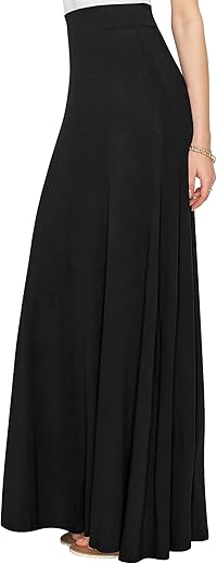 Lock And Love Women'S Styleish Print/Solid High Waist Flare Long Maxi Skirt