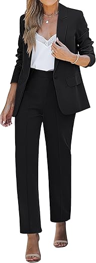 Luvamia Women'S Two Piece Sets Pants Suits Dressy Business Casual Outfits Professional Blazer Pantsuits Set Work Office