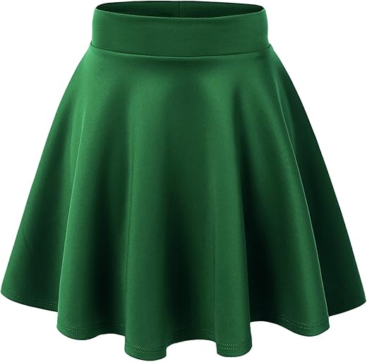 Made By Johnny Women'S Basic Versatile Stretchy Flared Casual Mini Skater Skirt Xs-3Xl Plus Size