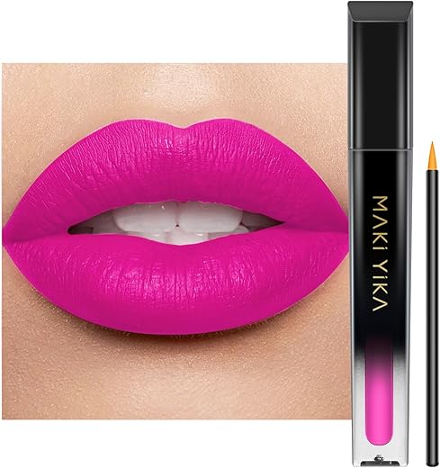 Maki Yika Hot Pink Lipstick For Women Color Stay Long Lasting Lipsticks, No Smudge Matte Liquid Lipstick Transferproof Cruelty-Free Lip Color | Pink Soul