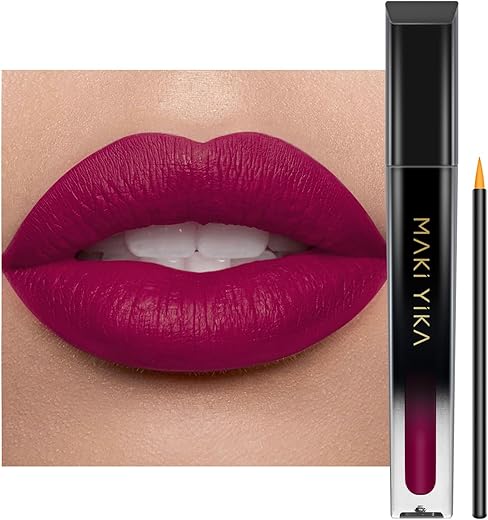 Maki Yika Plum Lipstick Matte For Women, Burgundy Lipsticks Long Lasting Red Lipstick | Sugar Plum