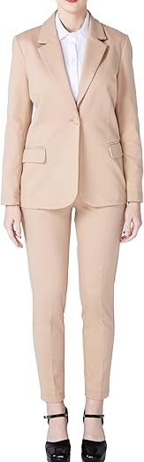 Marycrafts Women'S Business Blazer Pant Suit Set For Work