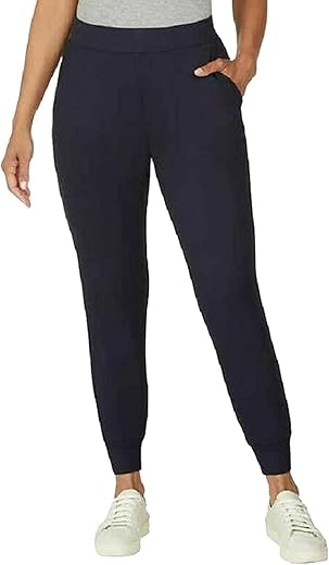 Matty M Women'S Essential Comfort Jogger Pants, Navy, L