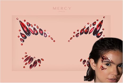 Mercy London Devil Face Jewel All In One Face Jewels Costume Accessories