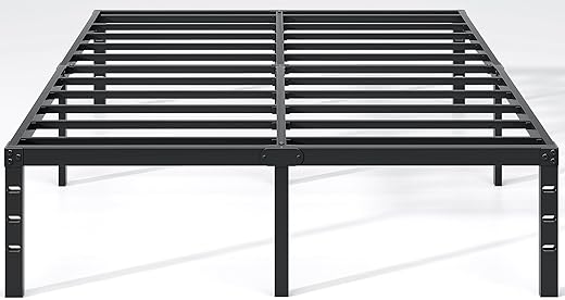 Metal Bed Frame-Simple And Atmospheric Metal Platform Bed Frame, Storage Space Under The Bed Heavy Duty Frame Bed, Sturdy Full Size Bed Frame, 18 Inch, Full