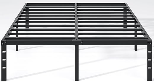 Metal Bed Frame-Simple And Atmospheric Metal Platform Bed Frame, Storage Space Under The Bed Heavy Duty Frame Bed, Sturdy Queen Size Bed Frame, 18 Inch, Queen