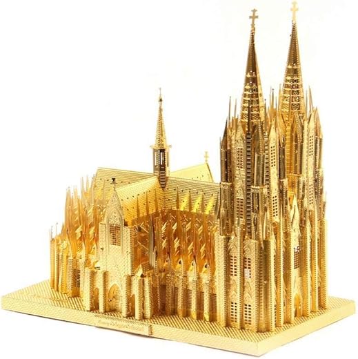 Microworld 3D Metal Puzzle The Cologne Cathedral Building Model Kits J030 Diy 3D Laser Cut Assemble Jigsaw Toy