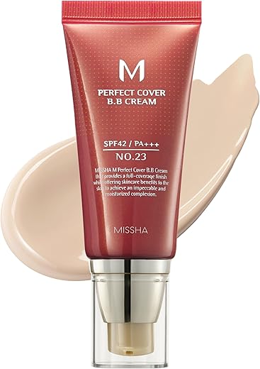 Missha M Perfect Bb Cream No.23 Natural Beige For Light With Neutral Skin Tone Spf 42 Pa +++ 1.69 Fl Oz - Tinted Moisturizer For Face With Spf