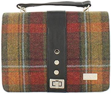 Mucros Weavers Ladies Handbag - Fiona Style - Wool &Amp; Pu Leather - Made In Ireland