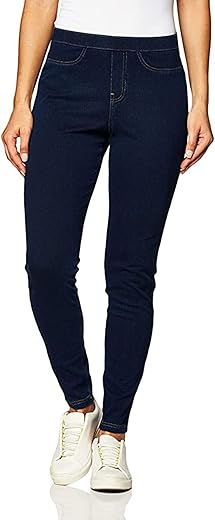 No Nonsense Women’s Classic Denim Leggings, Jeggings For Women With Real Back Pockets, High Waisted Stretch Jeans