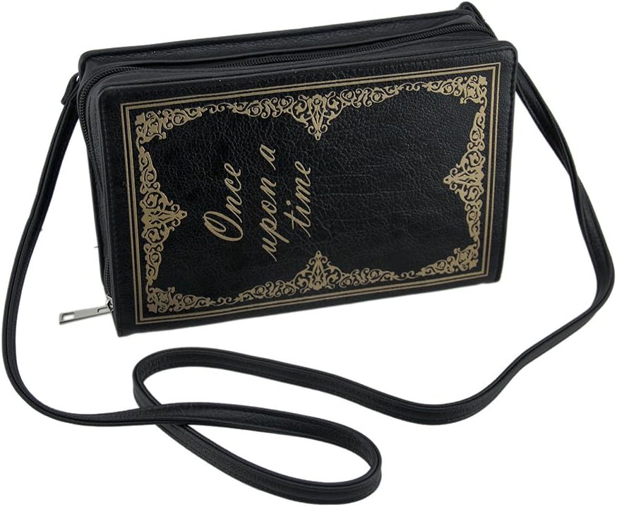 Once Upon A Time Storybook Look Structured Cross Body Purse Black