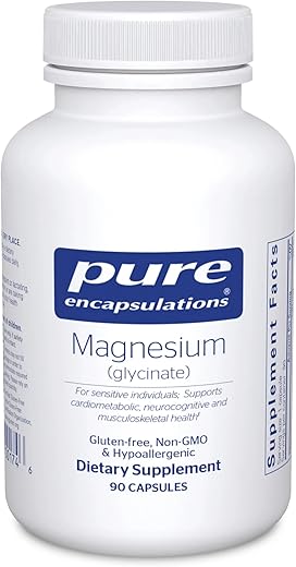 Pure Encapsulations Magnesium (Glycinate) - Supplement To Support Stress Relief, Sleep, Heart Health, Nerves, Muscles, And Metabolism* - With Magnesium Glycinate - 90 Capsules