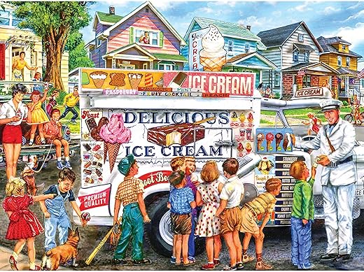 Roseart - Back To The Past - Ice Cream Truck Day - 1000 Piece Jigsaw Puzzle For Adults