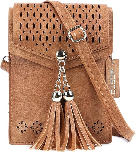 Seosto Womens Small Crossbody Bag For Woman, Tassel Wallet Purse，Gifts For Teenage Girls