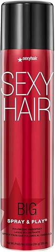 Sexyhair Big Spray &Amp; Play Volumizing Hairspray Travel Size, 1.5 Oz | Hold And Shine | Up To 72 Hour Humidity Resistance | All Hair Types