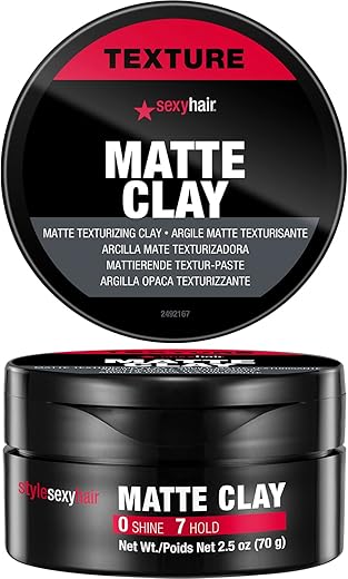 Sexyhair Style Matte Clay Matte Texturizing Clay | Separates, Defines And Molds | Helps Tame Unruly Ends | Washes Out Easily