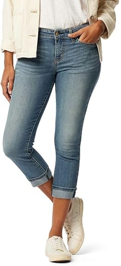 Signature By Levi Strauss &Amp; Co. Gold Women'S Mid-Rise Slim Fit Capris (Available In Plus Size)