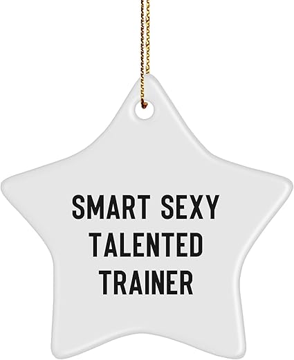 Smart Sexy Talented Trainer Gift For Christmas: Star Ornament With Quote - Gifts From Friends To Family