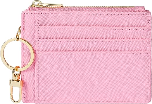 Sodsay Card Case Slim Front Pocket Wallet For Women Credit Card Holder With Keychain