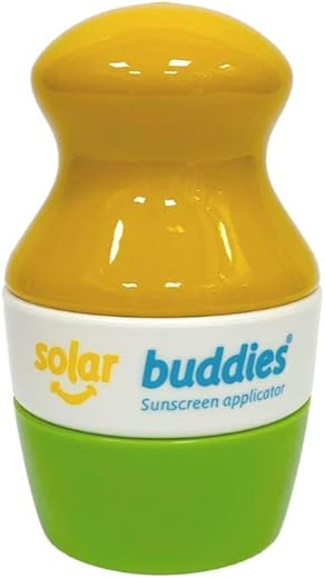 Solar Buddies Sunscreen Applicator - Single Green - Bpa-Free Refillable Roll On Sponge Sunscreen, Suncream &Amp; Lotion Applicator For Kids, Adults &Amp; Families - Holds 3.4Fl Oz, Perfect Size For Travel