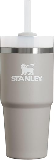 Stanley Quencher H2.0 Flowstate Stainless Steel Vacuum Insulated Tumbler With Lid And Straw For Water, Iced Tea Or Coffee, Smoothie And More, Ash, 14Oz