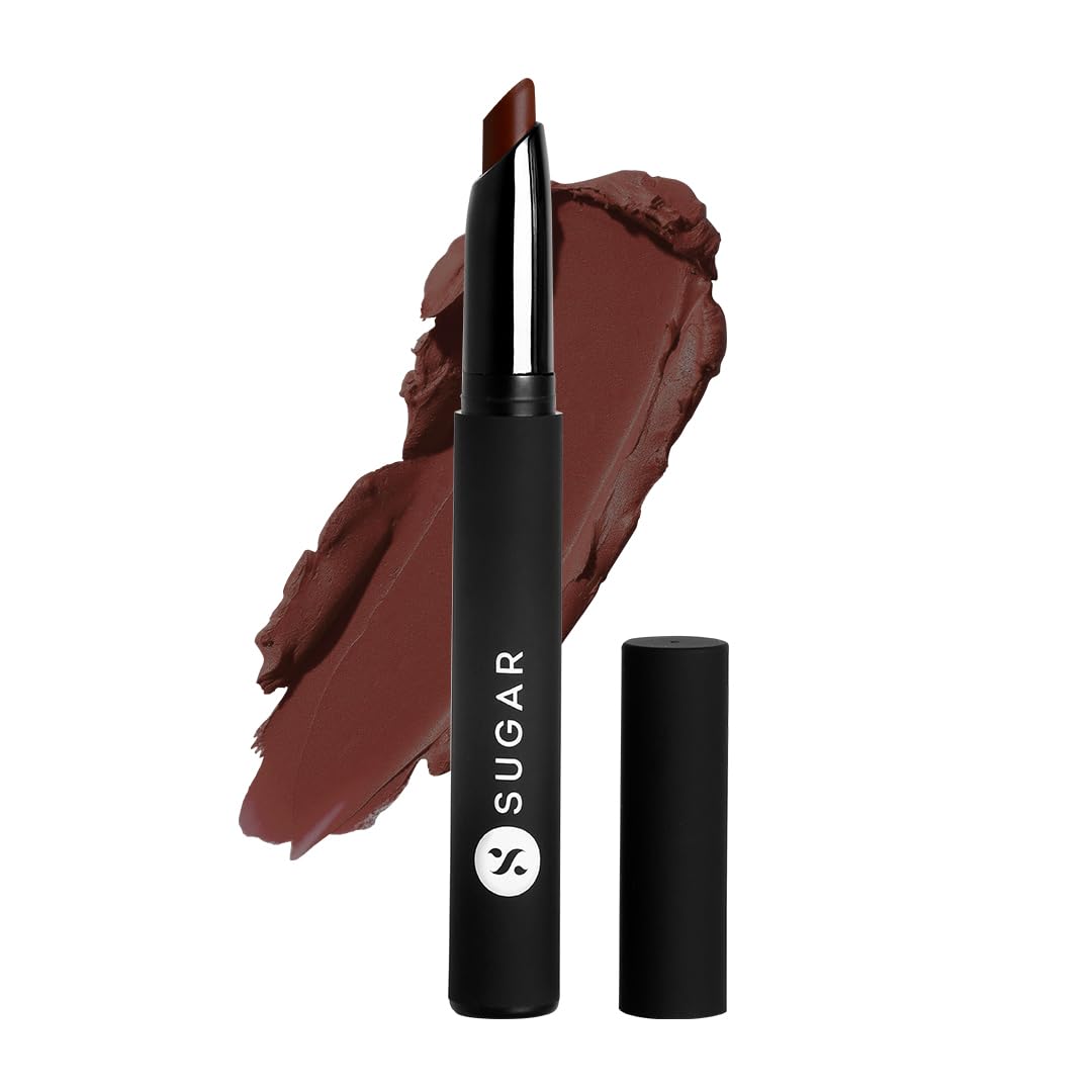 Sugar Cosmetics Matte Attack Transferproof Lipstick - 05 Tan Halen (Chocolate Brown), Brown, 2 G Moisturiser, Long Lasting, Matte Finish