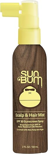 Sun Bum Original Spf 30 Sunscreen Scalp And Hair Mist I Vegan And Hawaii 104 Act Compliant (Octinoxate Oxybenzone Free) I Broad Spectrum Uva/Uvb Sunscreen Spray With Vitamin E I 2 Oz