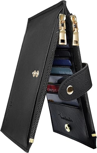 Travelambo Rfid Wallet Women Bifold Multi Card Wallet Case With Zipper Pocke Credit Card Holder For Women