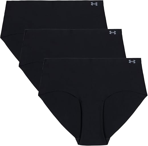 Under Armour Women'S 3-Pack Pure Stretch No Show Hipster Underwear, All-Day Comfort &Amp; Ultra-Soft Fit