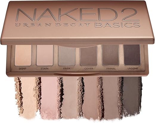 Urban Decay Naked 2 Basics Eyeshadow Palette, Velvety Matte Finish, 6 Nude Taupe &Amp; Brown Neutral Eye Shadows, Natural Everyday To Smokey Eye Makeup Looks, Travel Friendly Size, Vegan, Cruelty-Free