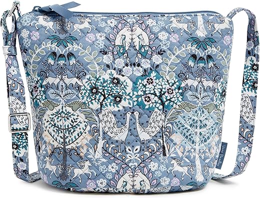 Vera Bradley Women'S Cotton Bucket Crossbody Purse